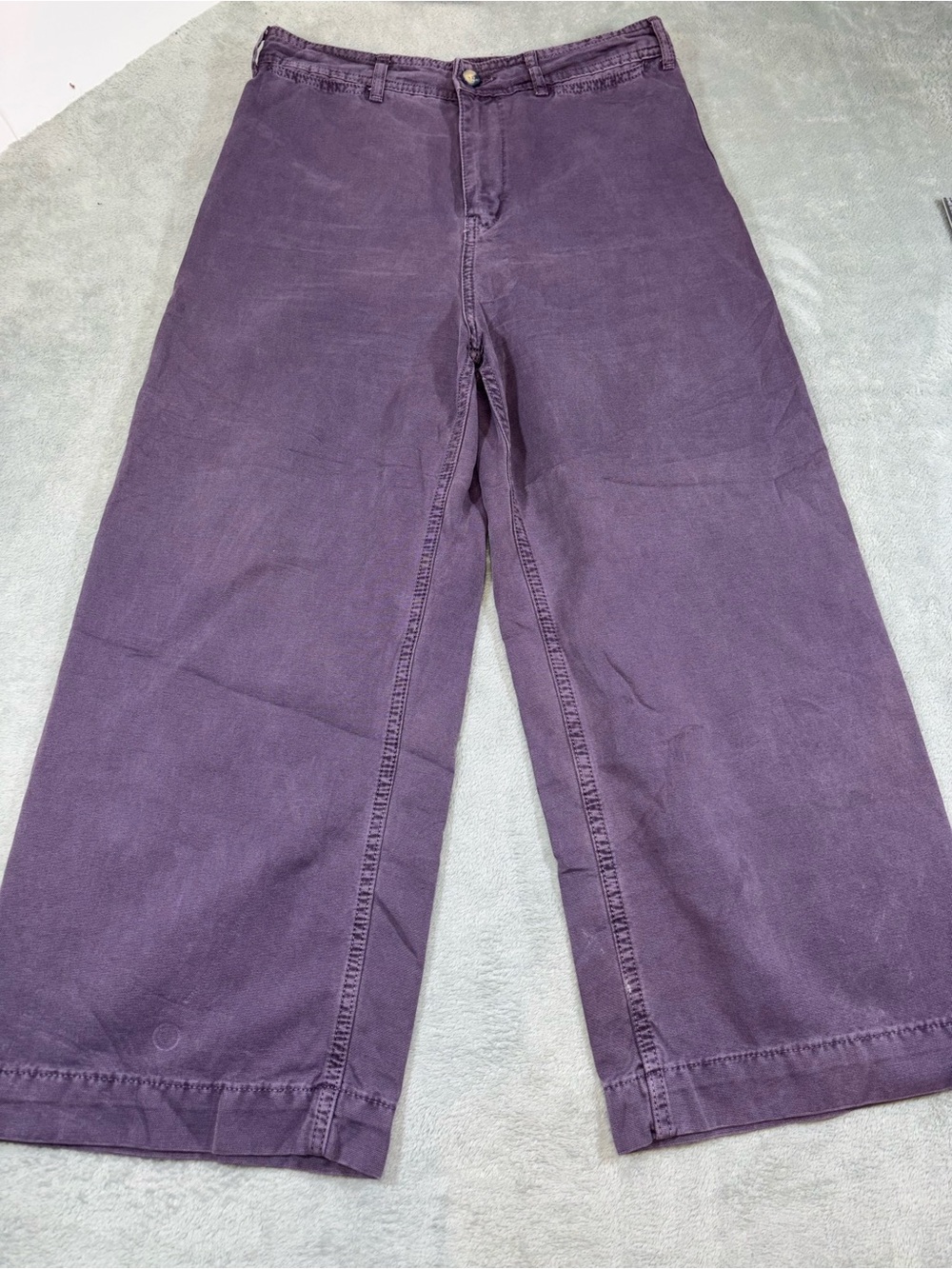 Free People We The Free Purple Wide Leg Jeans - Size 30 (100% Cotton)